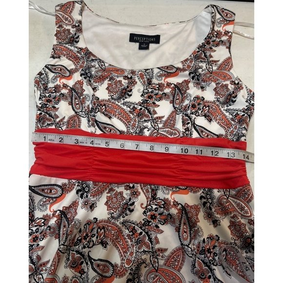 Perceptions New York Dress Fit & Flare Paisley Polyester Blend Women Size S-NWT - Picture 8 of 15